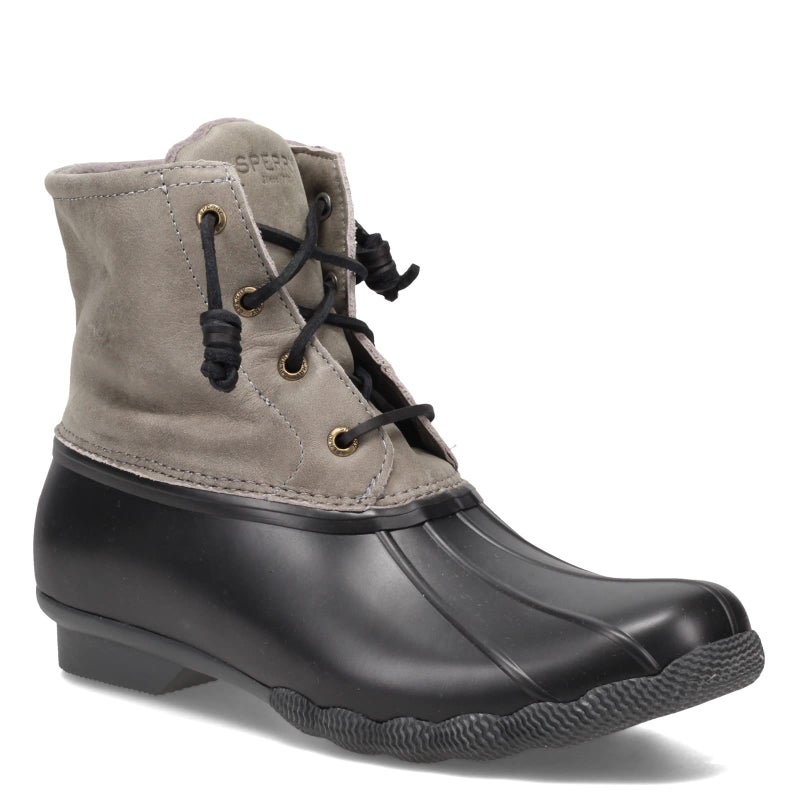 Sperry Womens Saltwater Boots, Black/Grey, 9 - Image 1